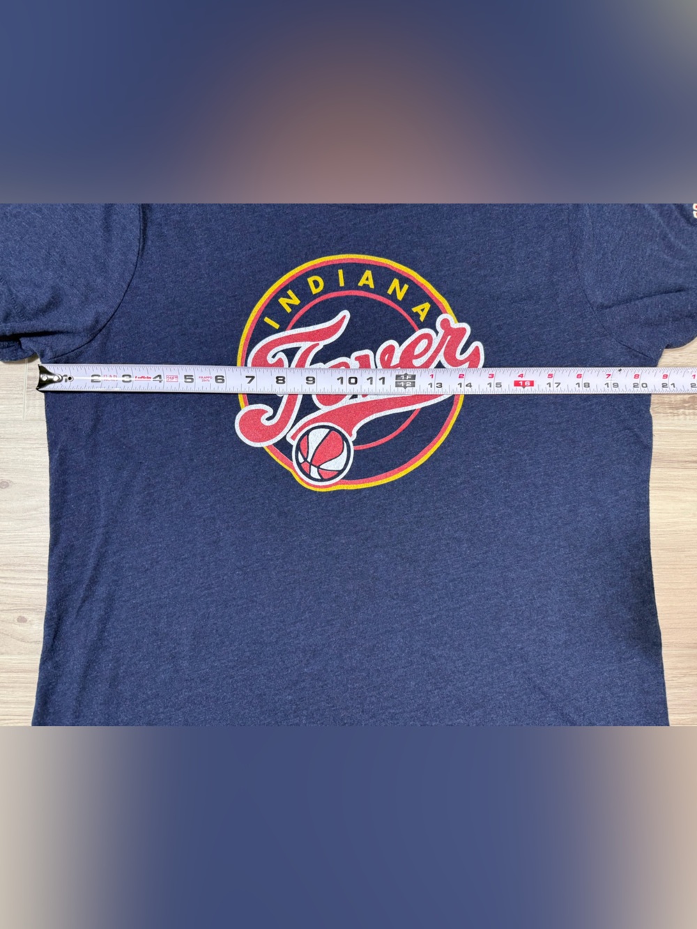 HOMAGE Navy Indiana Fever Graphic Tee with Red & Yellow Logo - Picture 5 of 9